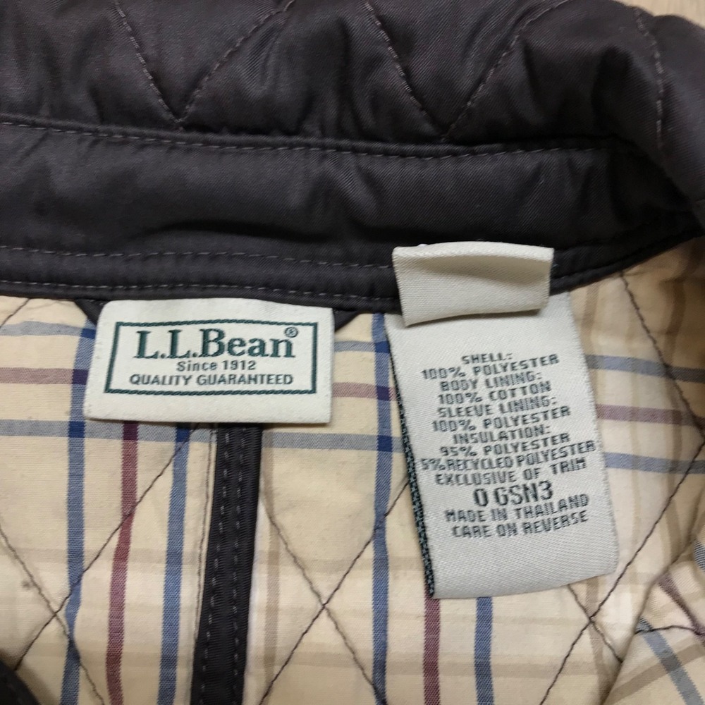L.L. Bean Jacket Womens Size S Brown‎ Quilted Plaid Lined Snap Riding Barn Chore - Picture 6 of 12